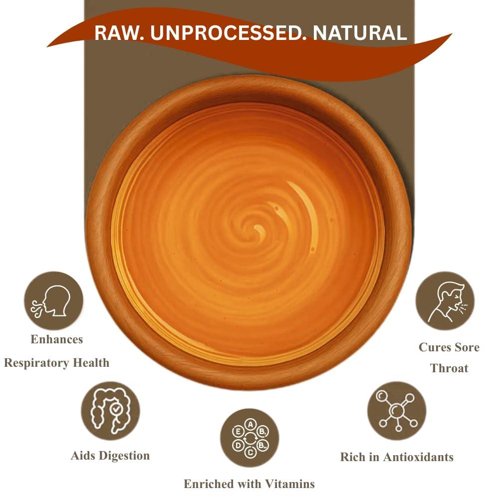 Canistel Canistel Raw Unprocessed Beri Honey | 100% Pure & Natural | Premium, Authentic & Unadultrated | No Added Preservatives | 600 Grams (Glass Jar)