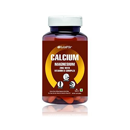 WALPAR Calcium Citrate Supplement 1300mg with Magnesium Zinc Vitamin D3 D B12 B Complex Ideal for Bone and Muscle support & Joint health Ideal for Men Women (1)
