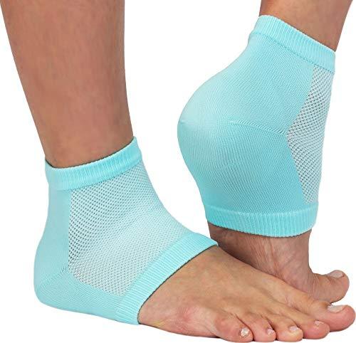 NatraCure NatraCure 2 Pair - Vented Heel Sleeves (Reg.) - Aqua Vented Moisturizing Gel Heel Sleeves - 2 Pairs - (608-M Ret2Pk) - Size: Regular