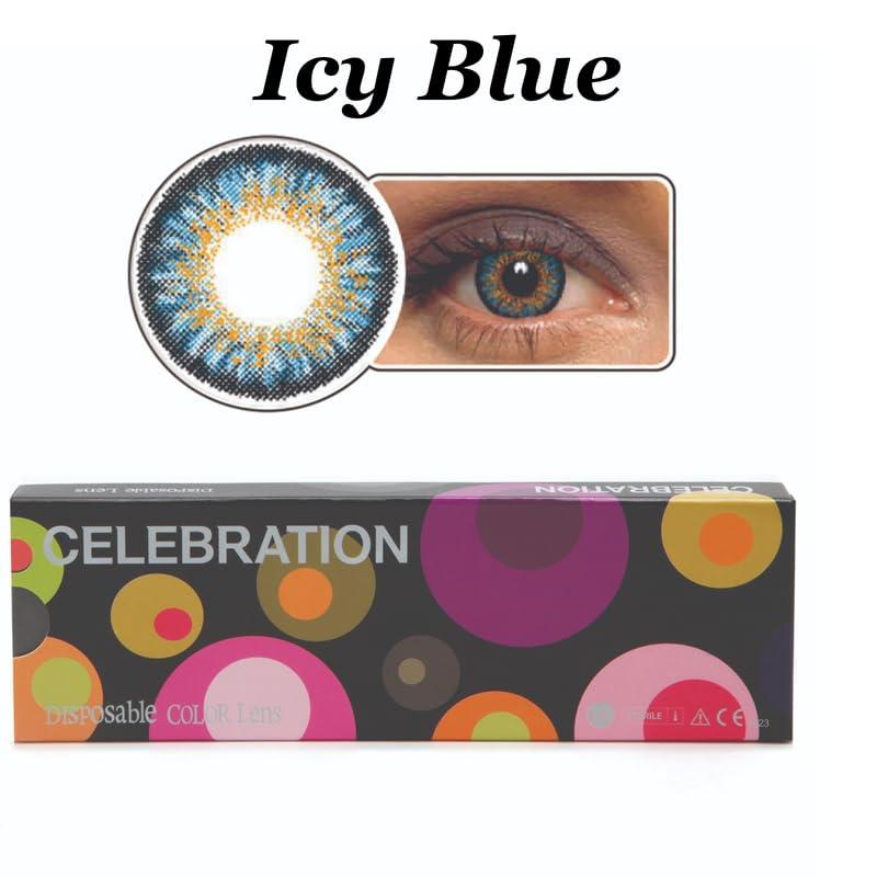 CELEBRATION COLORS CELEBRATION COLORS Weekly Contact Lenses - Pack of 5 Pairs, Color Mystery Hazel, Optical Power -2.25