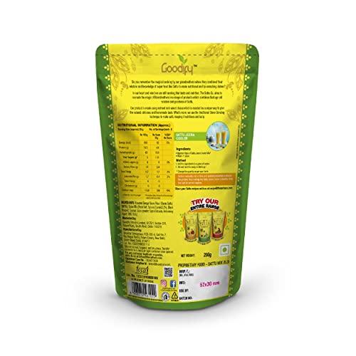 THE SATTU CO. THE SATTU CO. Sattu Jeera Cooler, Ready to Drink Mix, Rich in Protein, High in Dietary Fibre, Gluten free, Suitable for Vegans - (Pack of 3, 200 gms, JSC-03)