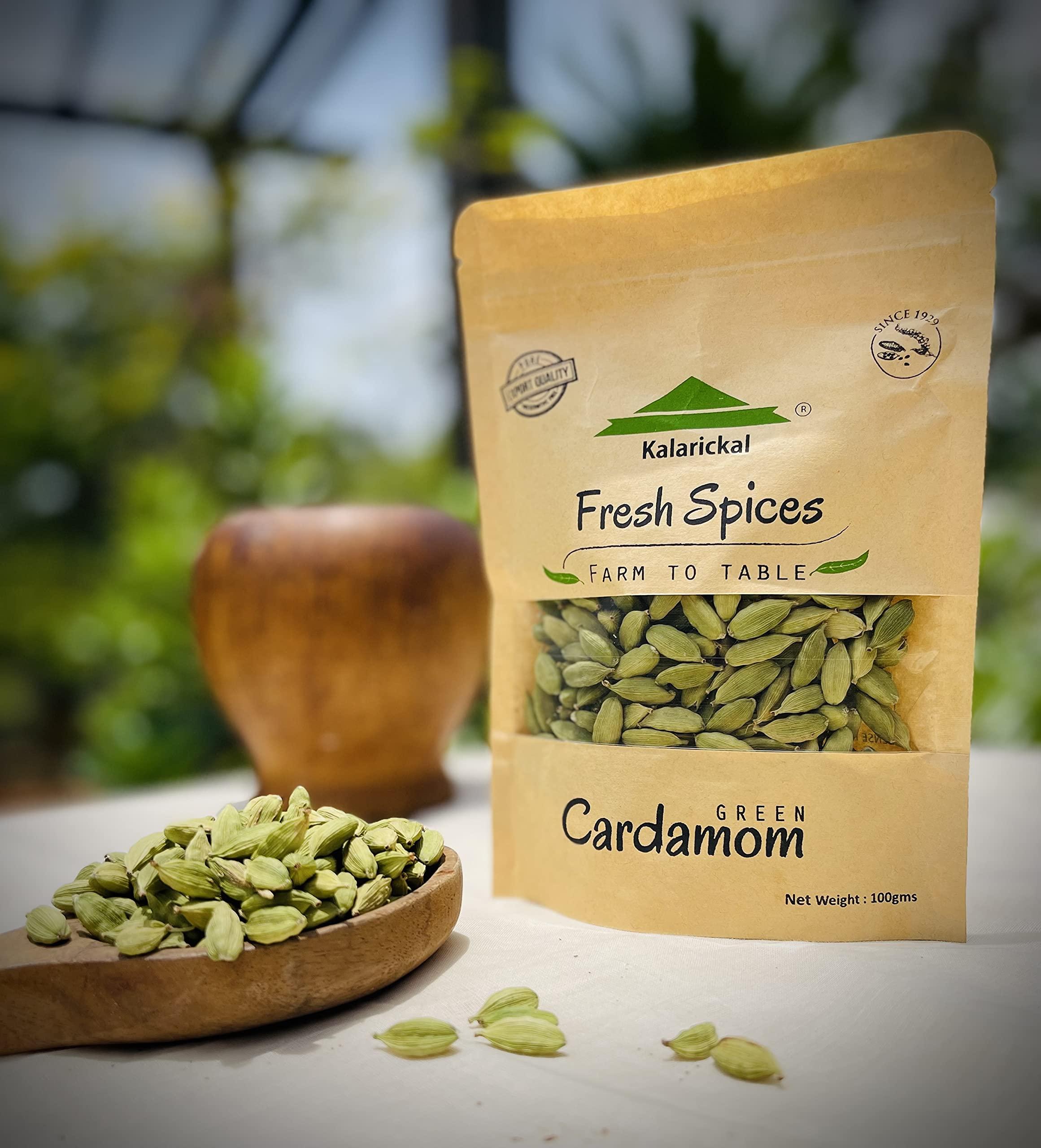 KALARICKAL FRESH SPICES GREEN CARDAMOM SOURCED DIRECTLY FROM THE PLANTATION IN KERALA