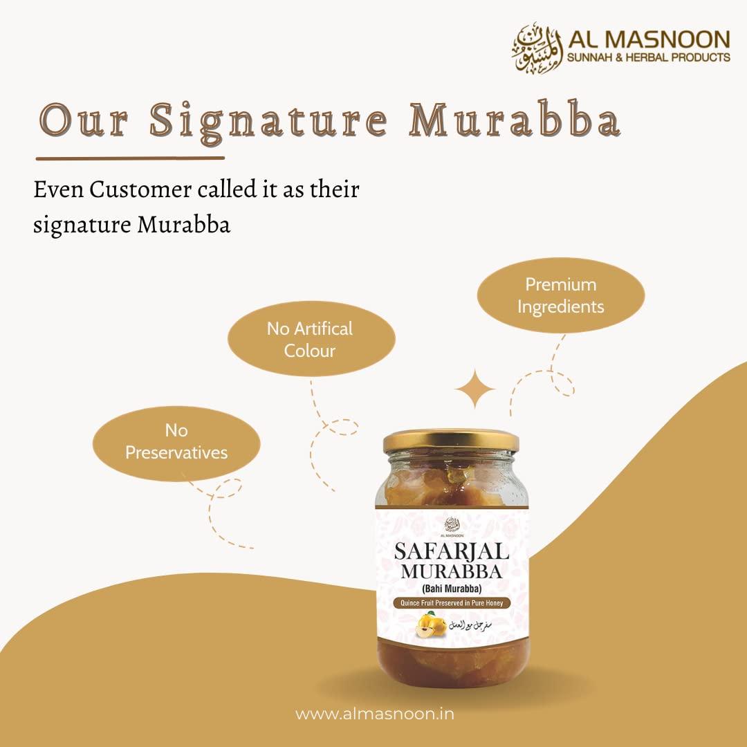 AL MASNOON AL MASNOON bahi murabba | safarjal murabba | Quince Fruit Preserved in Natural Honey 500 grm