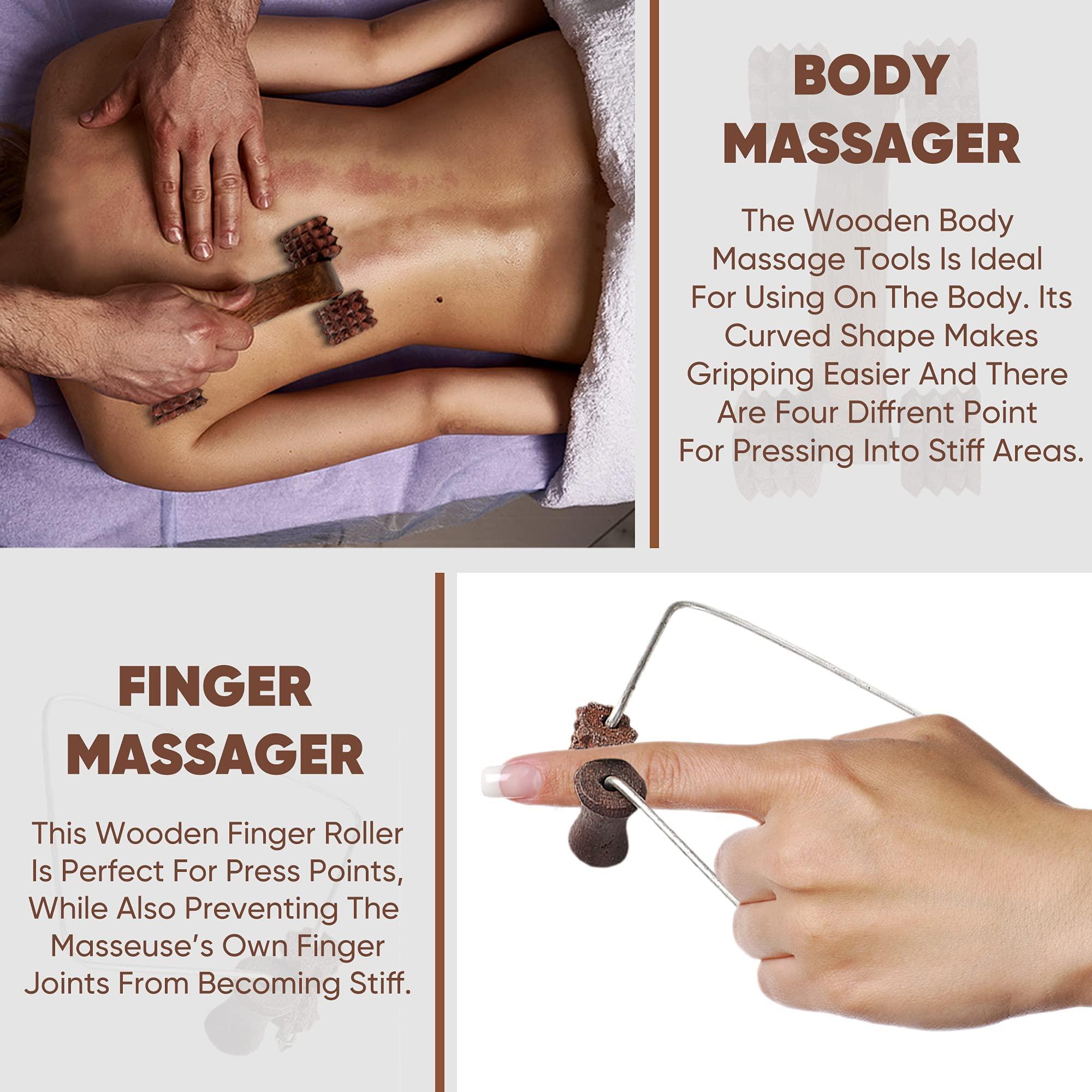 karigar creations Karigar Creations Wooden Acupressure Tool Set For Full Body Pain And Stress Relief Pack of 6 Natural Brown