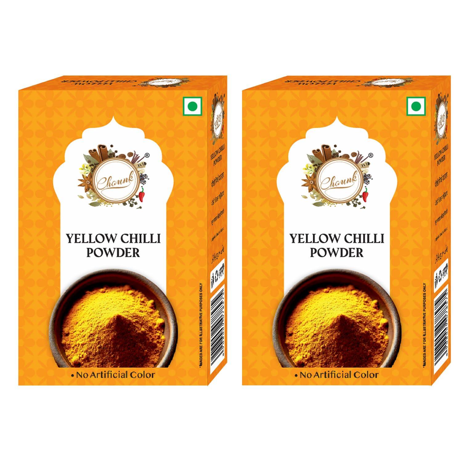 Chounk Chounk Yellow Chilly Powder, 200g (100g X 2)