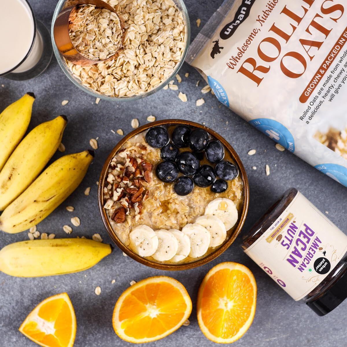 urban platter Urban Platter Rolled Oats, 500g (Whole-Grain Oats | High in Fiber and Protein | Breakfast Cereal I Instant Oats)