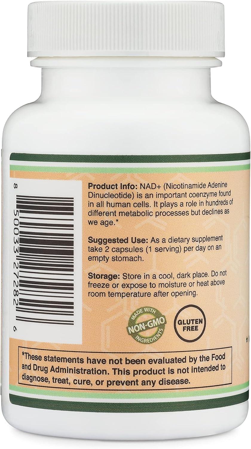 ATHINIKA NUTRITION NAD SUPPLEMENT (500MG OF 95% PURE NAD+ PER SERVING, 30 DAY SUPPLY) NAD BOOSTER SIMILAR TO NICOTINAMIDE RIBOSIDE (THIRD PARTY TESTED, VEGAN SAFE, NON-GMO)