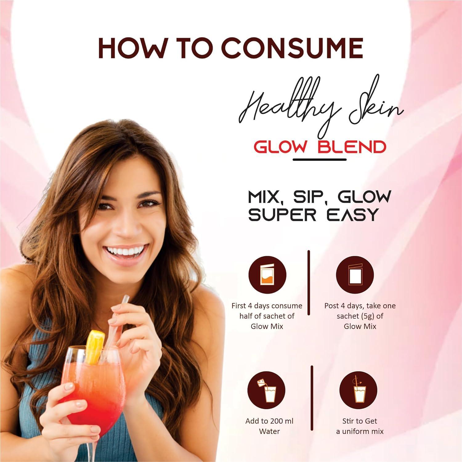 G-GLOWSIK Glowsik Healthy Skin Glow Blend, Ayurvedic Beauty Supplement for Healthy, Glowing Skin - 30 Sachets