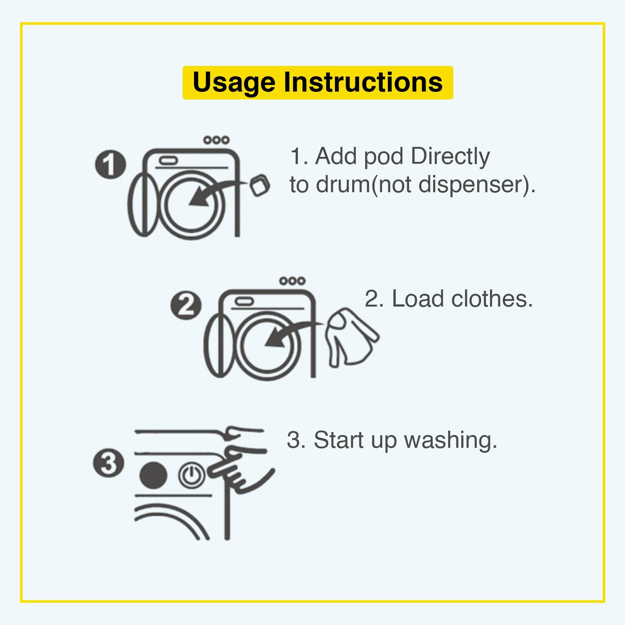 Quick Wash Quick Wash Ultra Clean Laundry Pods - 60 Count | Stretchable Liquid Detergent, 8x Cleaning Power, Eco-Friendly, 99% Germ-Free | Easy Use for All Fabrics