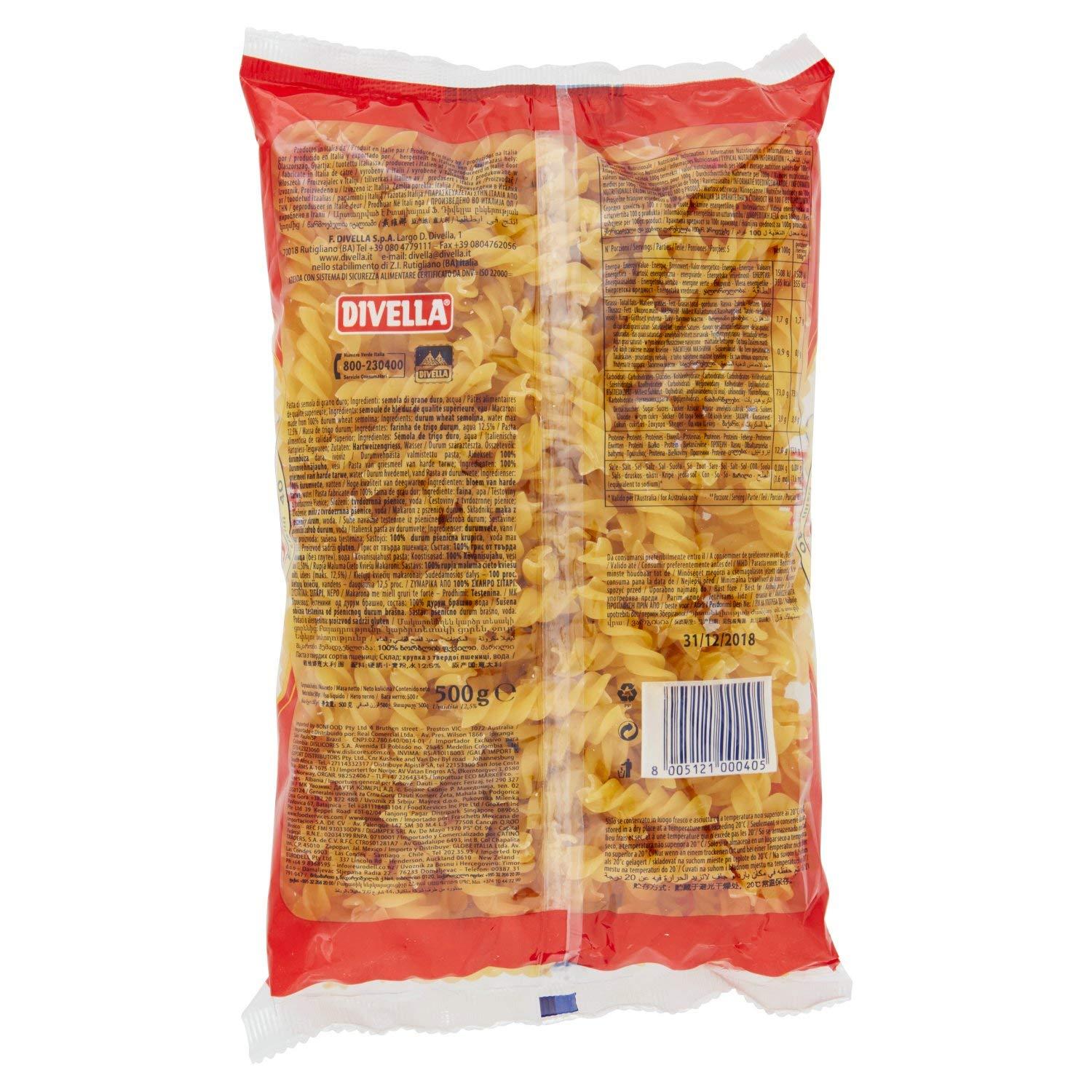 Divella Divella Pasta Fusilli 40, 500 g (22704)