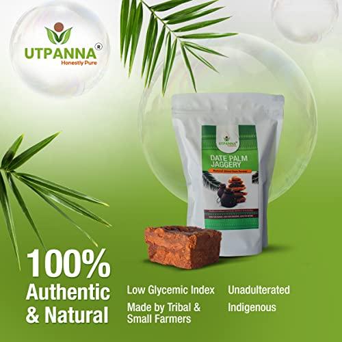 UTPANNA UTPANNA® 100% Natural Date Palm Jaggery(Khejur Patali/Nolen Patali), 450g (1Pkt)