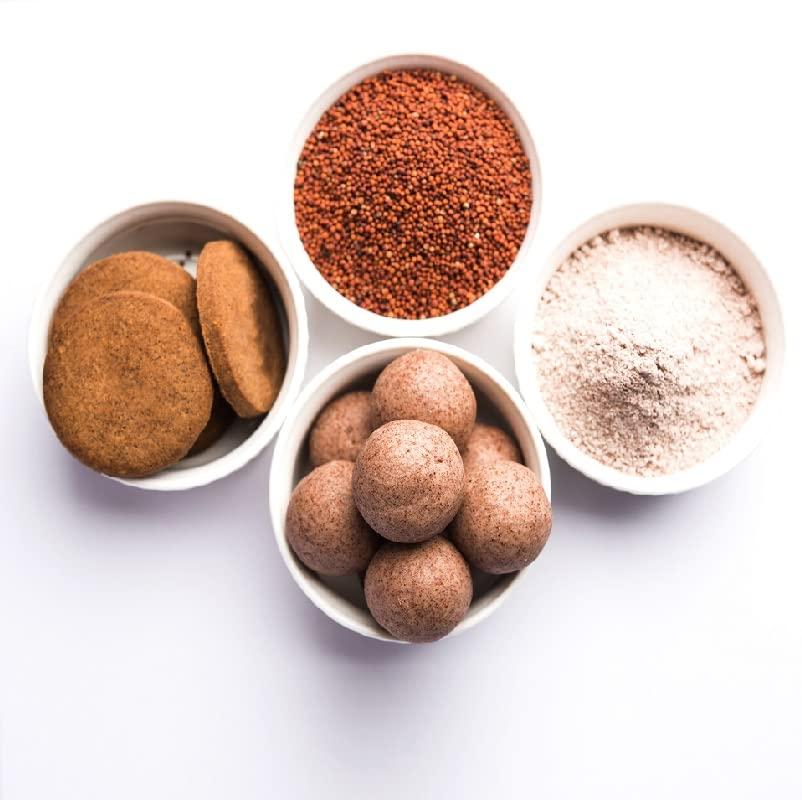 Veganic Veganic Ragi Edible Seed | Finger Millet | Whole Grain | Kelvaragu | Nachni | Ragulu/Aariyam/Maduva/Panji Pullu (1800)