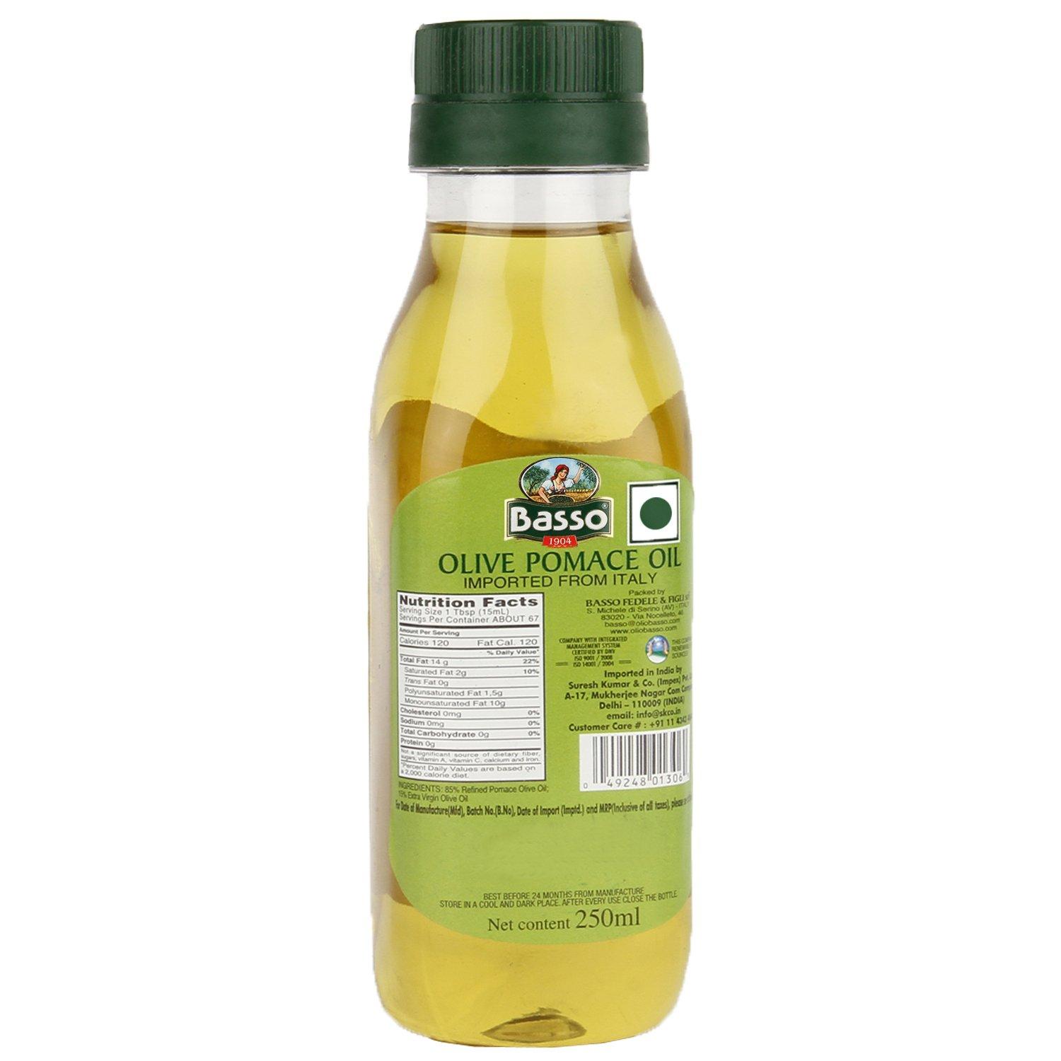 Basso 1904 Basso Olive Oil Pomace, 250ml Packed in Italy