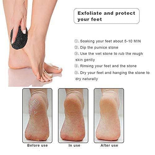 Red Square Pumice Stone 2 Pcs, Natural Lave Pumice Stone for Feet/Hand, Small Callus Remover/Foot Scrubber Stone for Men/Women - Multicolor (heart)