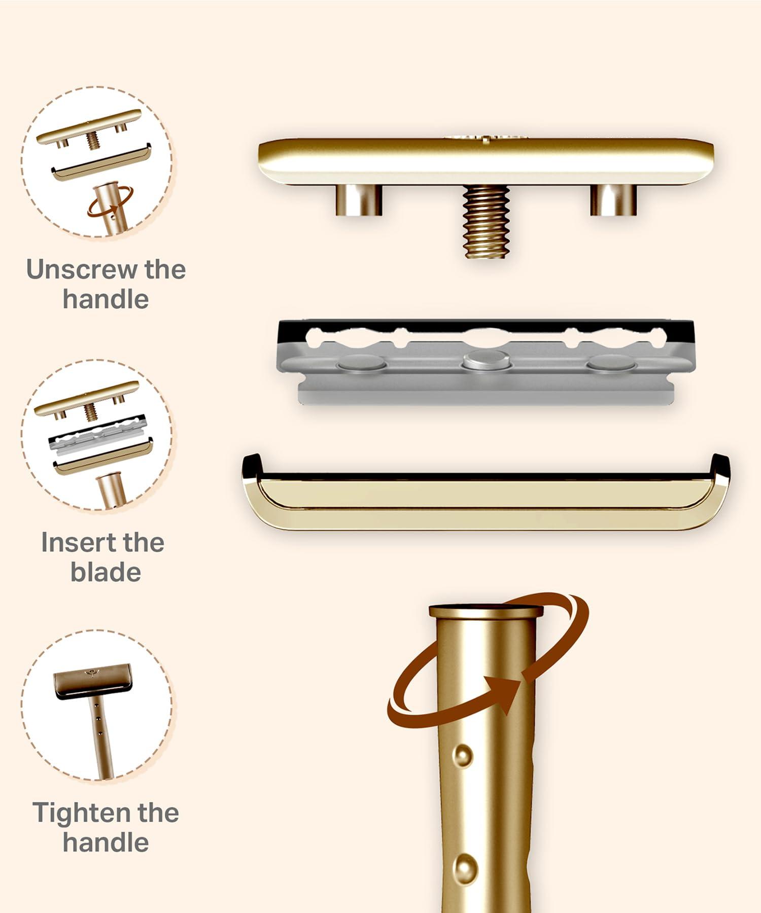 Bombay Shaving Company Bombay Shaving Company Classic Safety Razor For Men | Gifts For Men | Double Edge Safety Razor with Metal Handle