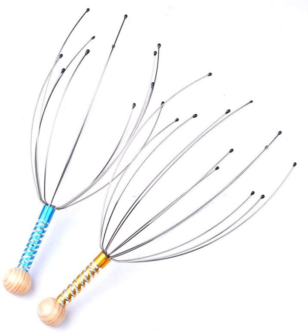 manav acupressure products MANAV Scalp Bokoma Massage Machine Head Massager Scalp Scratcher 12 Fingers Head Scratcher For Head Massage Body Relaxing Hair Massage (Pack of 2)