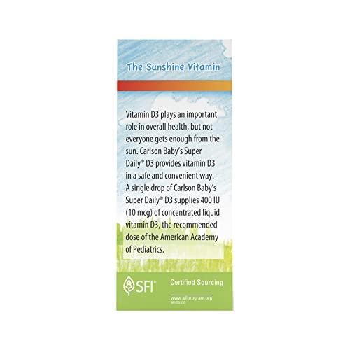 Carlson Laboratories Carlson Labs Carlson Laboratories Super Daily D3 for Baby 400IU Supplement, 10.3 ml, 0.35 Fluid Ounce