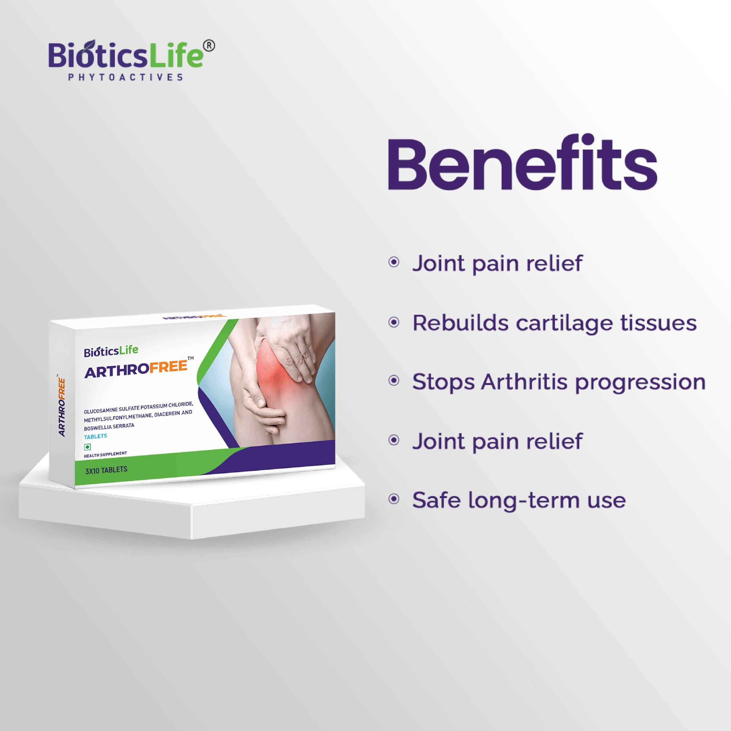 BIOTICSLIFE BIOTICSLIFE Arthrofree Tablets for Joint Pain. Pack of 30