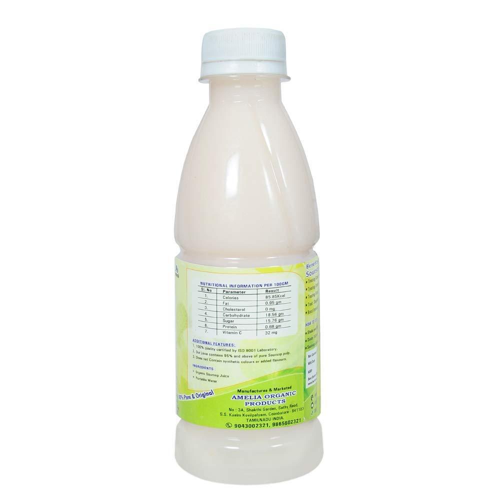 AMELIA ORGANIC PRODUCTS Amelia Organic Products Soursop Fruit Juice | Pulp 250ml | Pack of 3
