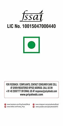 Priya Priya Cut Mango Pickle with Garlic, 1Kg - Authentic Telugu Style Aam Achar |Traditional South Indian Taste| Homemade Andhra Pickles| Tangy and Spicy| With Mango Pieces & Mixed Spices