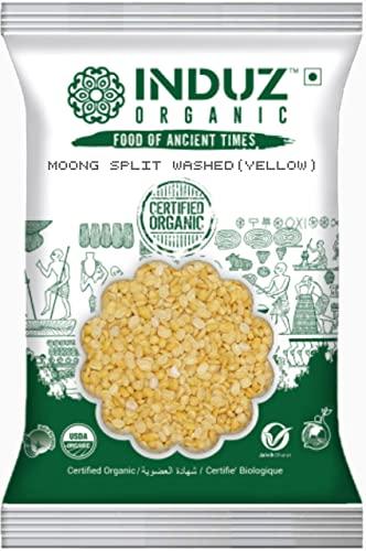 INDUZ ORGANIC Induz Organic Moong Dal Yellow Split Washed(Yellow) - 500g (Pack of 1)