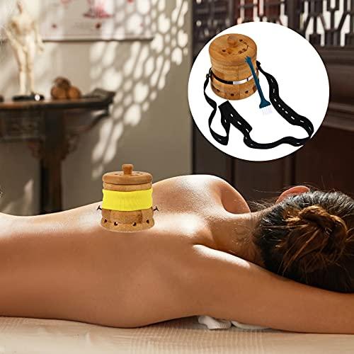 Artibetter ARTIBETTER Bamboo Moxibustion Box Moxa Burner Moxibustion Pot Healing Box Moxibustion Can Body Massager Moxibustion Instrument Menstrual Cramps Pain Relief