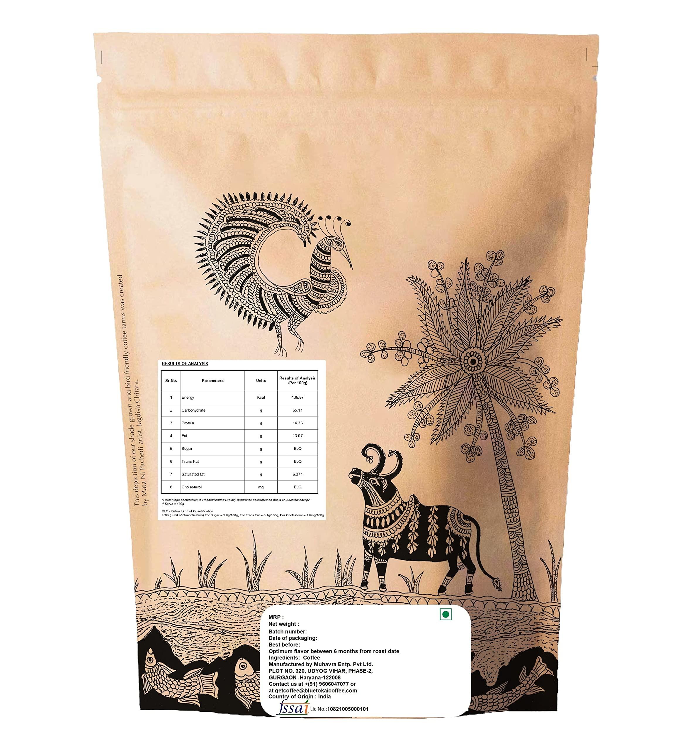 Blue Tokai Coffee Roasters Blue Tokai Coffee Roasters Silver Oak Cafe Blend - Medium Roast (South India Filter) 500g | Made With 100% Specialty Grade Arabica Freshly Roasted Ground Coffee, Bag