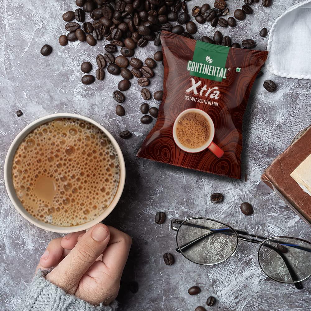 Continental Coffee Continental Coffee Xtra Instant Coffee Powder 50G Pouch | Pack Of 4 | Strongest Instant Coffee | 200 Gram (50G * 4 Pouches)