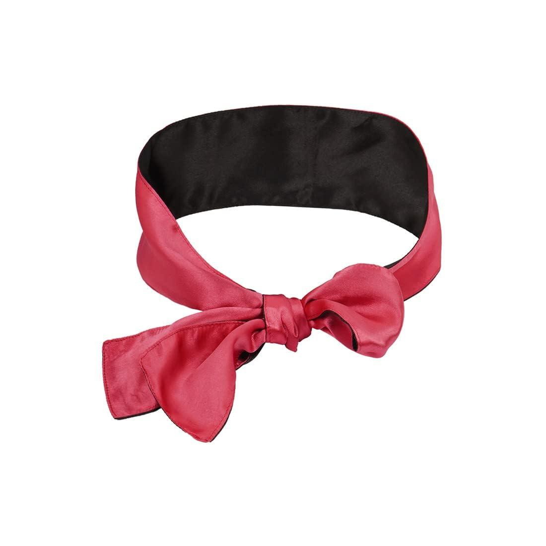 HOME MART HOME MART Adjustable Satin Blindfold/Eye Cover/Sleep Mask/Satin Eye Covers for Couple,Travel, Nap, Meditation (PACK 0F 3)