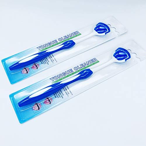 MR LION Tongue Scraper, Tongue Cleaner Helps Fight Bad Breath, 2 Tongue Scrapers (Blue)