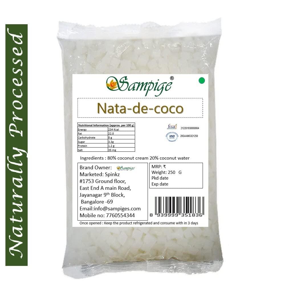 Sampige Sampige Nata de coco | Nata de coconut jelly |10 mm -500gm (Big cut)