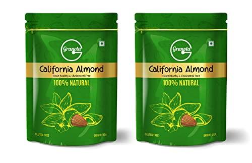 Granola Granola 100% Natural Premium California Almonds 400 g (200g X 2) Dried | Premium Badam Giri | High in Fiber & Boost Immunity | Real Nuts | Gluten Free & Zero Cholesterol
