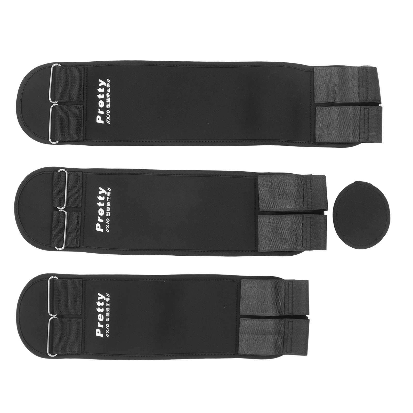 Generic NEE Leg Correction Belt Soft Elastic Correct Leg Tape 3 Pcs. Black for O Type Legs L