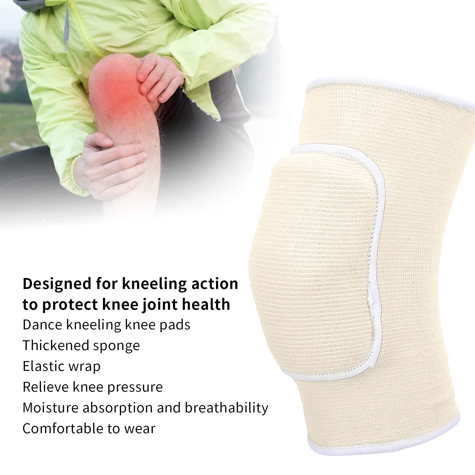 Shanrya Knee Brace, Kneeling Cushion Design Knee Sleeve Skin Friendly for Running(white)