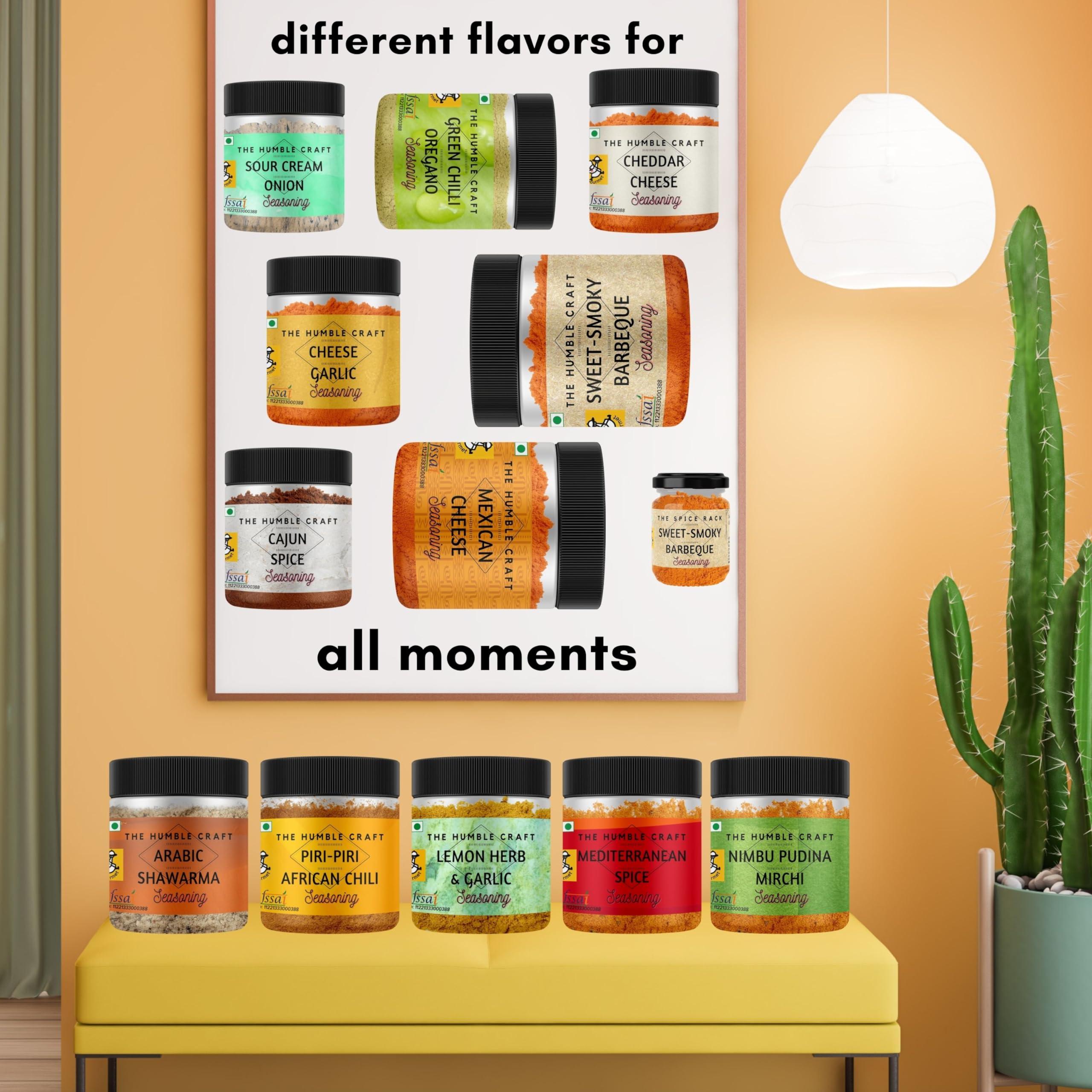 The Spice Rack The Humble Craft Mexican Cheese Seasoning Powder - Popcorn, Fajita, Fries, Taco, Tacos, Nachos, Tortillas, Burrito, Enchilada - 100Gms