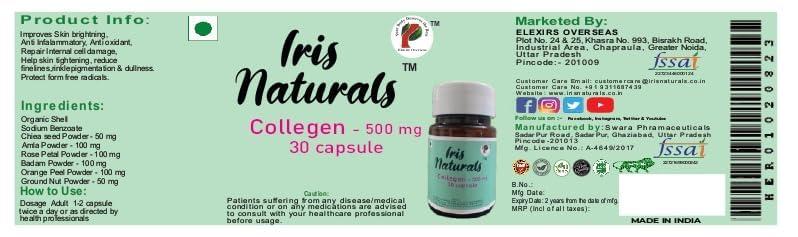 IRIS NATURALS IRIS NATURALS Collagen Builde Anti-Aging Supplements Capsule(30 Capsule) For Women,Natural,Youthful Glow,Wrinkle Free Skin,Promotes Skin Regeneration,Improves Skin Elasticity