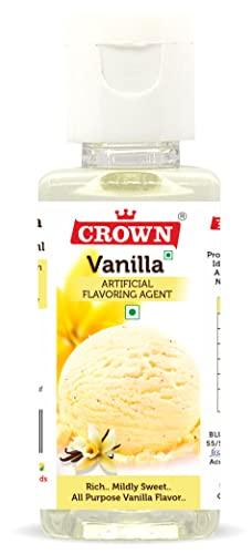 CROWN Vanilla Essence | White Colorless | Culinary Flavoring Agent 100ml | Making Homemade Cakes, Cookies, Jams & Jellies, Sherbats, Icecreams, Sweets