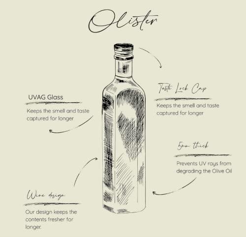 Olister Olister Extra Virgin 100% Natural Mature Harvest Olive oil, First Cold Pressed, Perfect for Indian Cooking and Indian Dishes (1L)
