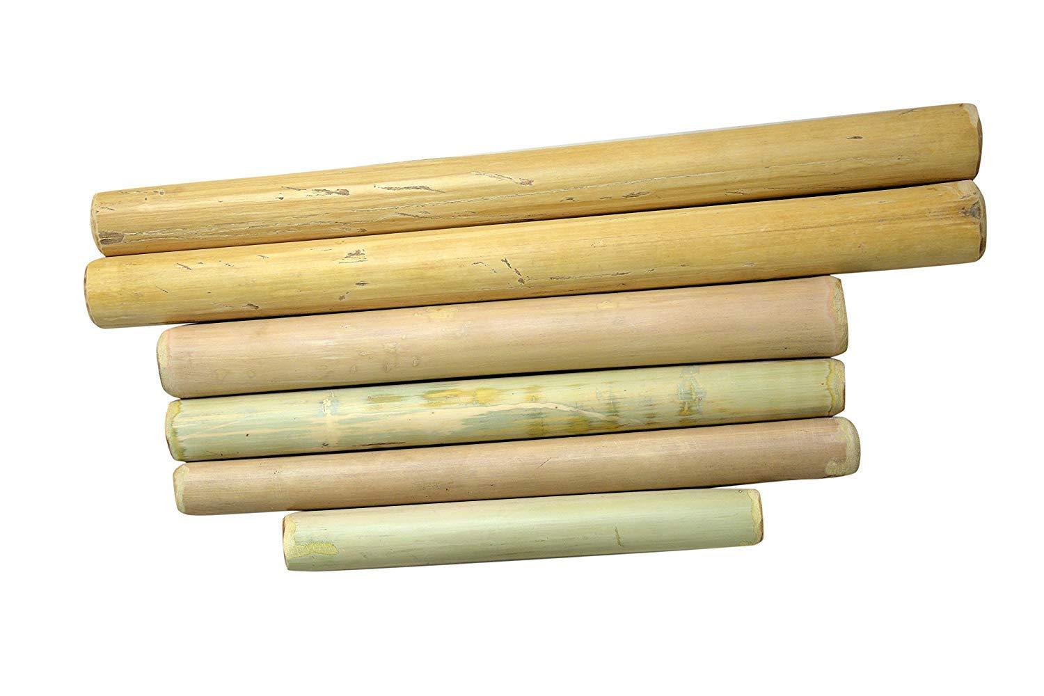 Lifestyle Helpmate lifestyle Massage Products Hollow- Therapy Natural Hand Made Bamboo Sticks -10 Piece Set (Lifestyle-.10)