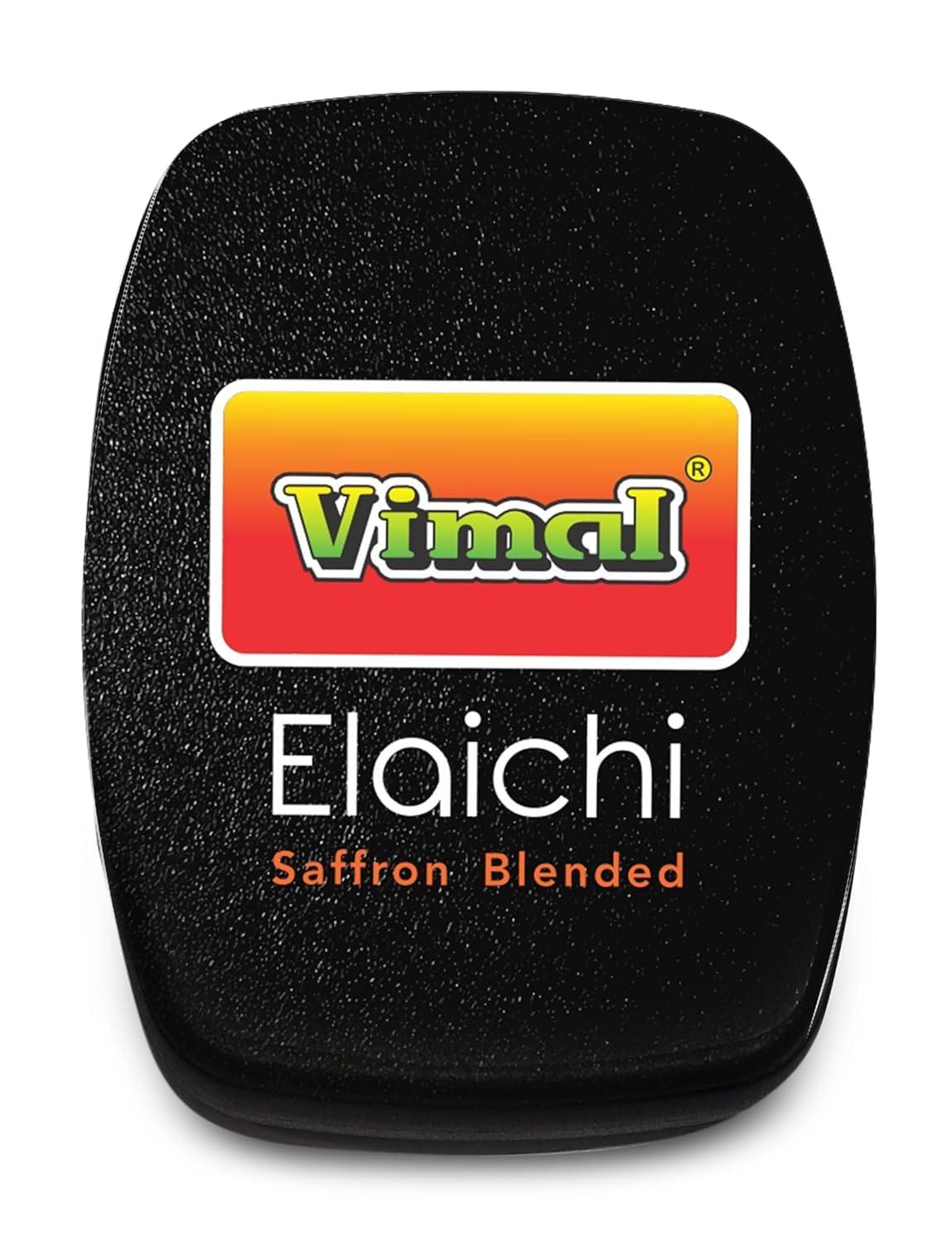 Vimal VIMAL Elaichi Saffron Blended | Pack Of 5 Cassettes (5.75Gram X 5) | Premium | Elaichi Dana | Fresh Breath | Silver Cardamom| Mouth Freshener | Pure Cardamom Pearls