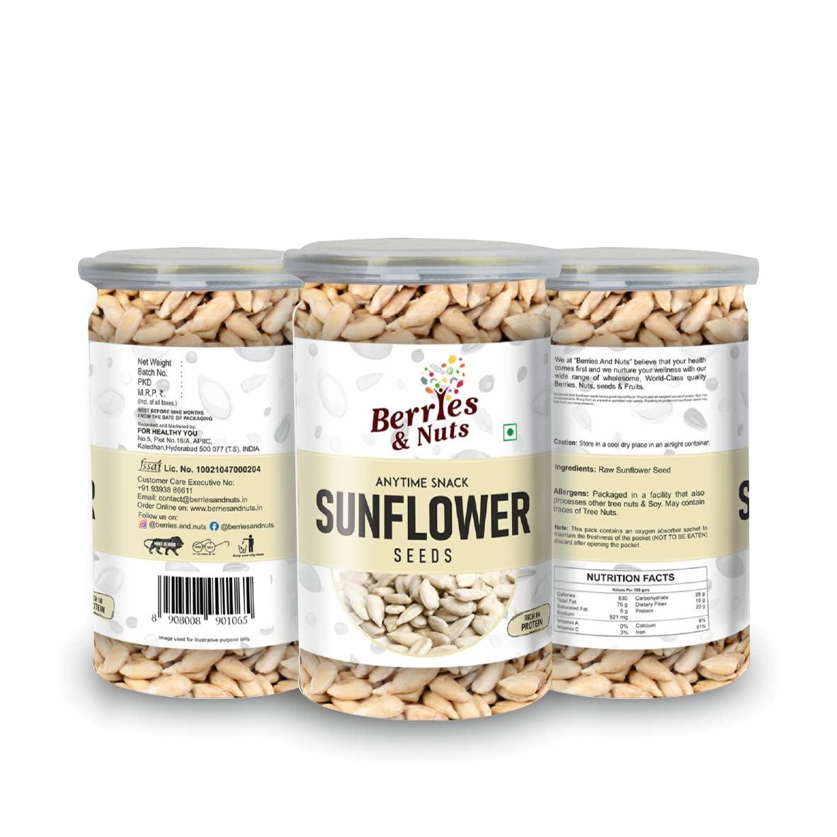 Berries And Nuts Berries And Nuts Premium Sunflower Seeds | 200 Grams | 1 Bottle of 200 Grams