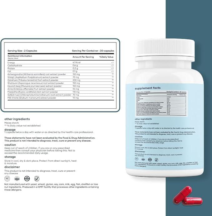 mars by GHC mars by GHC Surge Max, Anxiety Relief, 60 Capsules | Shilajit Ashwagandha, Gokshura, Safed Musli Anxiety Relief Capsules | Help Maintain Overall Health | Only For Sale In India