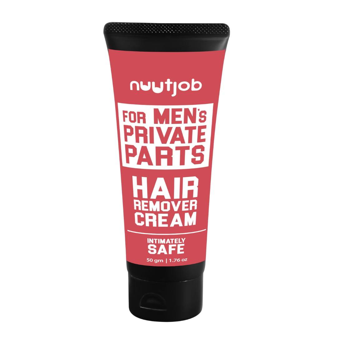 NUUTJOB Nuutjob Intimate Hair Removal Cream for Men Painless Hair Removal for Groin, Butt, and Shaft | Gentle & Fast-Acting Cream for Sensitive Skin 50 gm