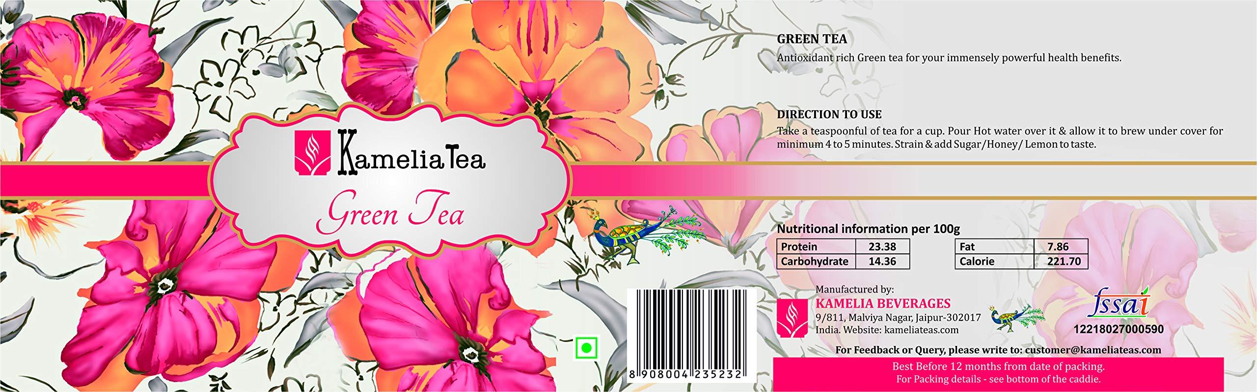 KAMELIA KAMELIA Green Tea. 100g Tin Caddie