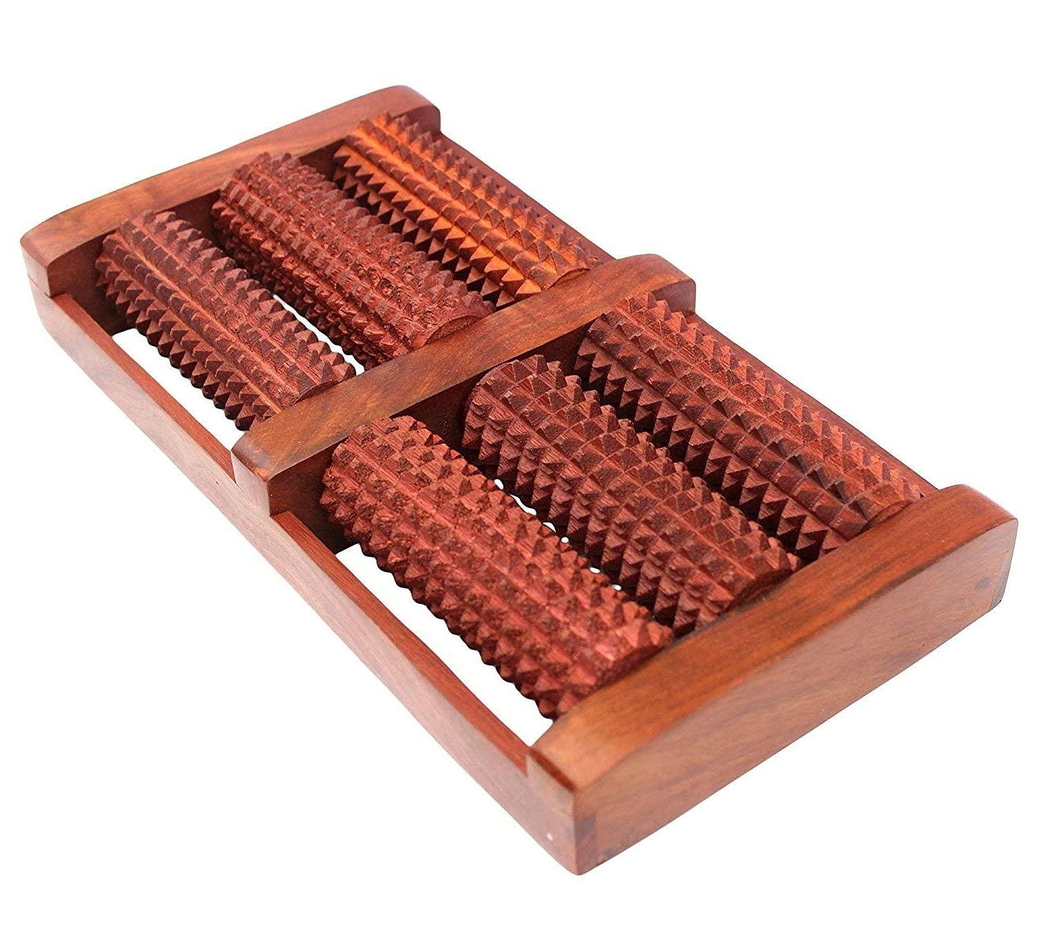 A ONE SHOPEE A ONE SHOPEE Wooden Hand Massager Roller Body Stress Acupressure Acupuncture Foot Massage