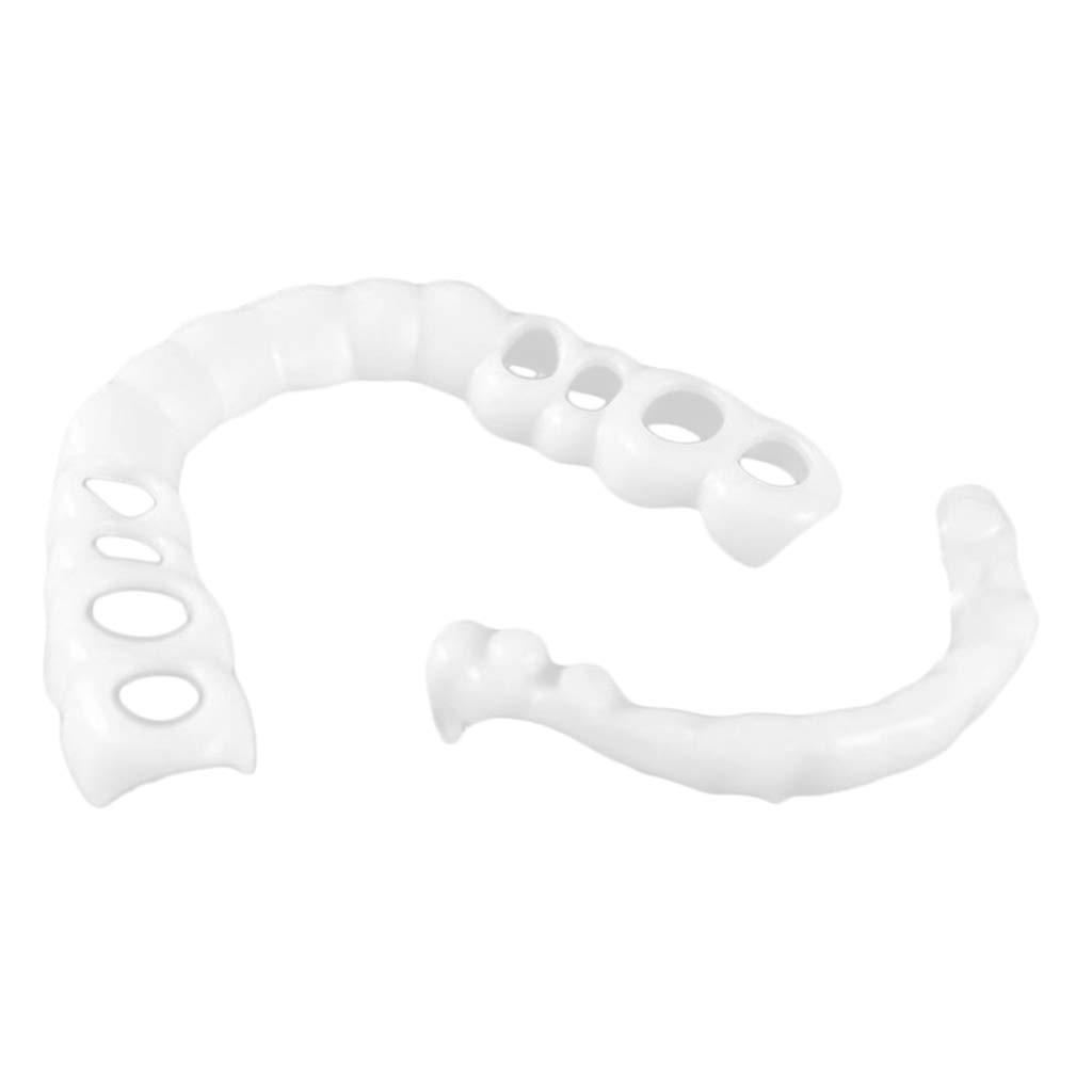 ATORSE ATORSE Silicone Upper/Lower False Teeth Dental Veneers Dentures Fake Tooth Lower