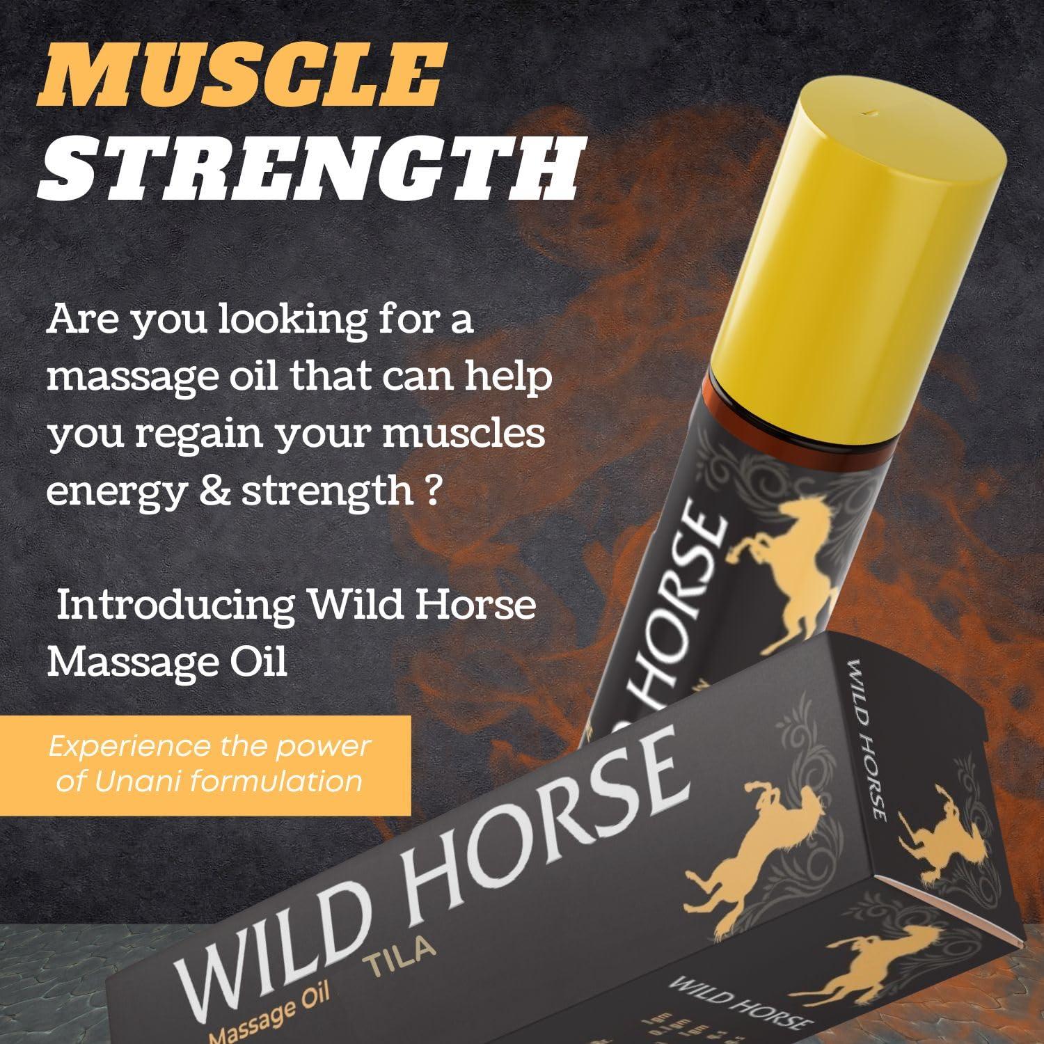 WILD HORSE TILA WILD HORSE TILA UNANI MASSAGE OIL | 100% NATURAL 16ml, Pack of 1 Bottle (2)
