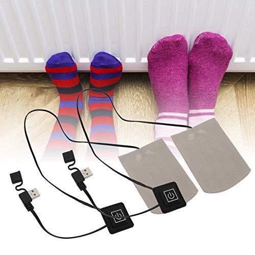 Xinrub Socks Heating Pad, Composite Fiber Socks Heating Cloth Electric Socks Heating Film 1 Pair for Outdoor Sports
