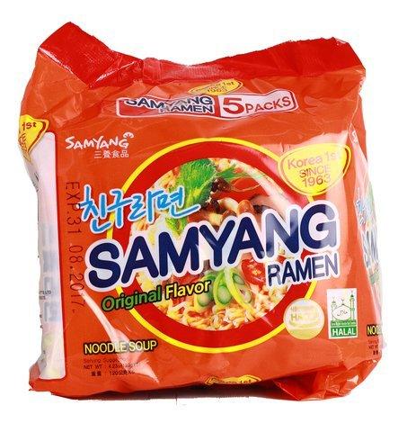 SAMYANG Samyang Korea Halal Original Flavor Ramen (120g X 5 pkts)