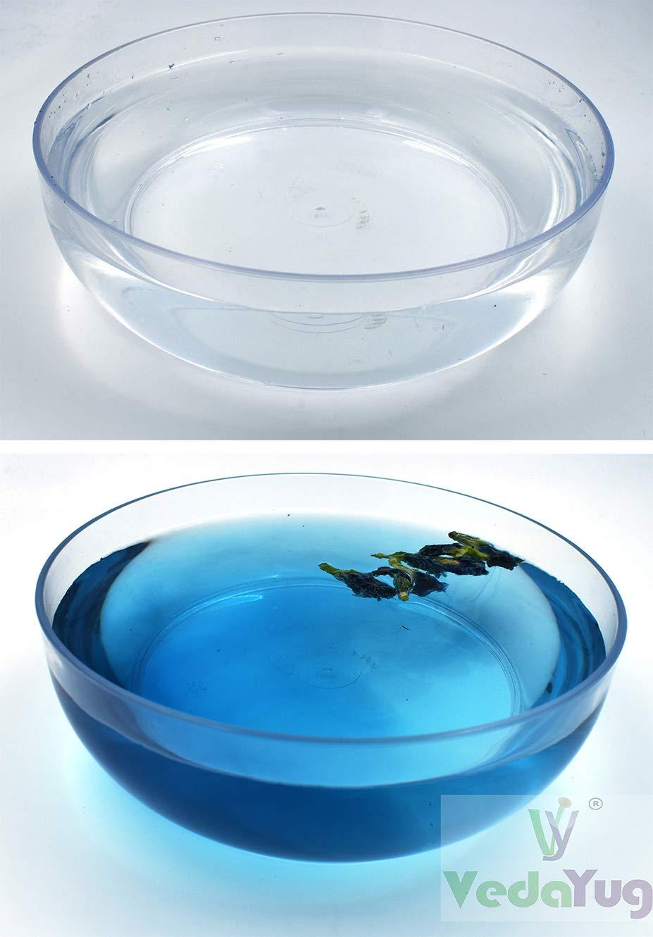 VY VedaYug VY VedaYug Blue Butterfly Pea Flower Tea | Hot Tea, Iced Tea | Ayurvedic Shankhpushpi Flower -Caffeine Free Herbal Tea | Coolers - 500g